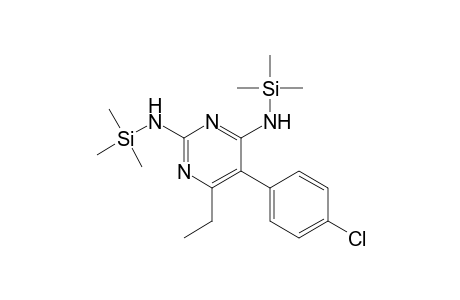 5-(4-Chlorophenyl)-6-ethyl-2-N,4-N-bis(trimethylsilyl)pyrimidine-2,4-diamine