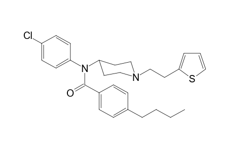 N-(4-Chlorophenyl)-N-(1-[(2-thiophen-2-yl)ethyl]piperidin-4-yl)-4-butylbenzamide