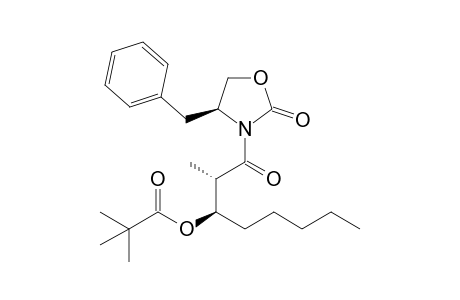 (4S)-4-Benzyl-3-[(2S,3R)-3-(tert-butylcarbonyloxy)-2-methyloctanoyl]oxazolidin-2-one