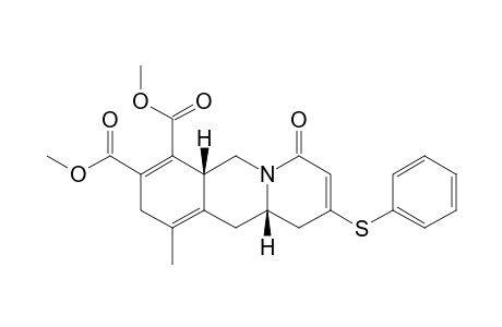 cis-Dimethyl 10-methyl-4-oxo-2-(phenylthio)-4,6,6a,9,11,11a-hexahydro-1H-pyrido[1,2-b]isoquinoline-7,8-dicarboxylate