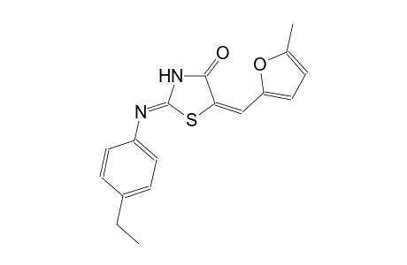 (2Z,5E)-2-[(4-ethylphenyl)imino]-5-[(5-methyl-2-furyl)methylene]-1,3-thiazolidin-4-one