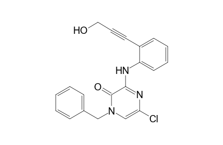 1-Benzyl-5-chloro-3-[2-(3-hydroxyprop-1-ynyl)anilino]pyrazin-2-one
