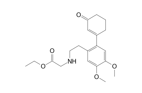 2-[2-[2-(3-ketocyclohexen-1-yl)-4,5-dimethoxy-phenyl]ethylamino]acetic acid ethyl ester