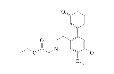 2-[2-[2-(3-ketocyclohexen-1-yl)-4,5-dimethoxy-phenyl]ethylamino]acetic acid ethyl ester