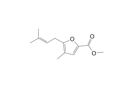 Methyl 2-(3'-methylbut-2'-enyl)-3-methyfuran-5-carboxylate