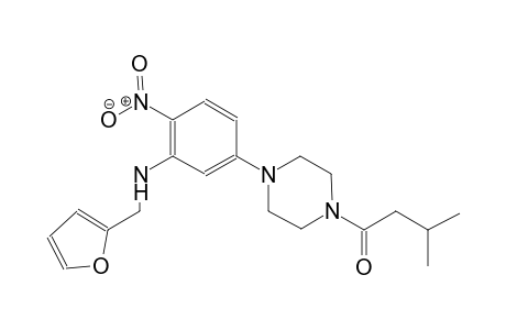 N-(2-furylmethyl)-5-[4-(3-methylbutanoyl)-1-piperazinyl]-2-nitroaniline
