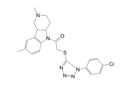 1H-pyrido[4,3-b]indole, 5-[[[1-(4-chlorophenyl)-1H-tetrazol-5-yl]thio]acetyl]-2,3,4,4a,5,9b-hexahydro-2,8-dimethyl-