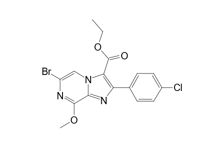 6-BrOMO-8-METHOXY-3-ETHOXYCARBONYL-2-(4'-CHLOROPHENYL)-IMIDAZO-[1,2-A]-PYRAZINE