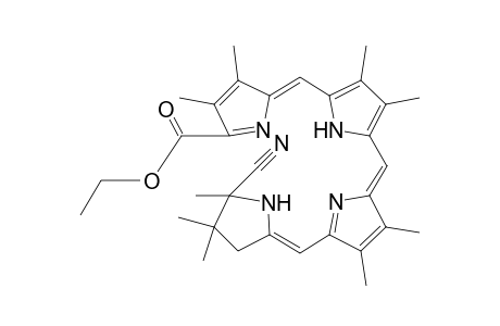 Ethyl 19-cyano-17,18,19,24-tetrahydro-2,3,7,8,12,13,18,18,19-nonamethyl-22H-biline-1-carboxylate
