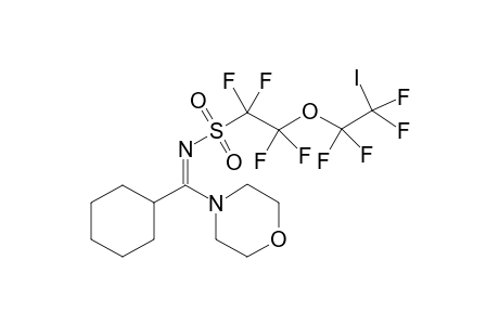 N'-(Iodotetrafluoroethoxytetrafluoroethyl)sulfonyl-N,N-cyclo(ethyleneoxyethylene)cyclohexanamidine