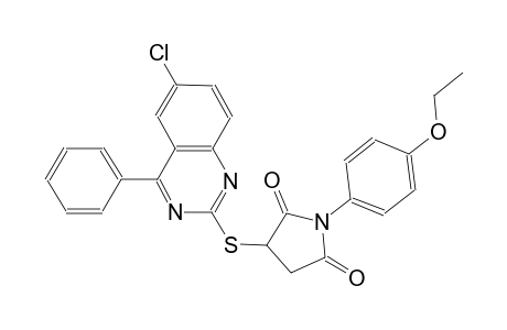 3-[(6-chloro-4-phenyl-2-quinazolinyl)sulfanyl]-1-(4-ethoxyphenyl)-2,5-pyrrolidinedione