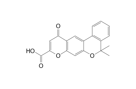 5,5-dimethyl-11-oxo-5H,11H-[2]benzopyrano[4,3-g][1]benzopyran-2-carboxylic acid