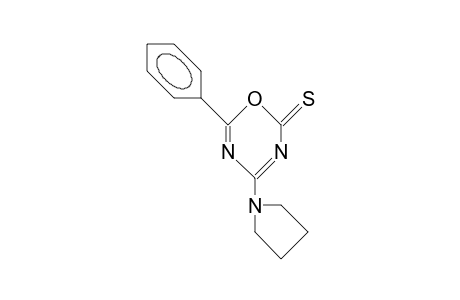 6-Phenyl-4-(1-pyrrolidino)-3,5-diaza-pyran-2-thione