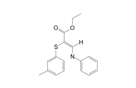 ETHYL-(Z)-2-(3-METHYLPHENYLSULFANYL)-3-PHENYLAMINOPROPENOATE