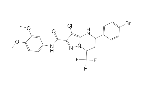 5-(4-bromophenyl)-3-chloro-N-(3,4-dimethoxyphenyl)-7-(trifluoromethyl)-4,5,6,7-tetrahydropyrazolo[1,5-a]pyrimidine-2-carboxamide