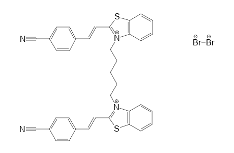 (E,E')-3,3'-Pentamethylene-bis[2'-(4"-cyanostyryl)benzothiazol-3'-ium]-dibromide