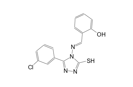 2-((E)-{[3-(3-chlorophenyl)-5-sulfanyl-4H-1,2,4-triazol-4-yl]imino}methyl)phenol