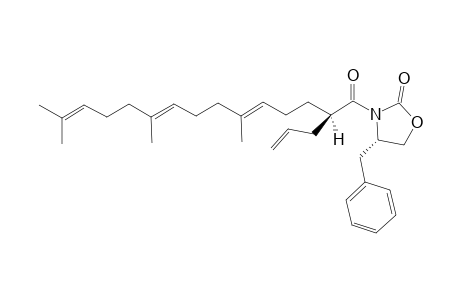 (4S,2'R,5'E,9'E)-3-(1'-Oxo-2'-prop-2"-enyl-6',10',14'-trimethylpentadeca-5',9',13'-trienyl)-4-benzoxazolidin-2-one