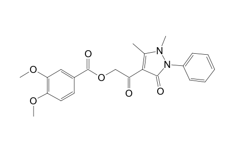 4-(.alpha.-(3,4-dimethoxybenzoyloxy)acetyl)-2,3-dimethyl-1-phenyl-3-pyrazolin-5-one