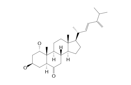 GIBBEROKETOSTEROL_CC0C2;5-ALPHA-H-24-METHYLENE-CHOLEST-22-E-ENE-1-ALPHA,3-BETA-DIOL-6-ONE