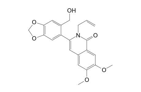 2-Allyl-3-(6-hydroxymethylbenzo[1,3]dioxol-5-yl)-6,7-dimethoxyisoquinolin-1(2H)-one