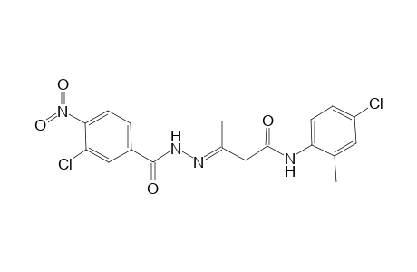 3-Chloranyl-N-[(E)-[4-[(4-chloranyl-2-methyl-phenyl)amino]-4-oxidanylidene-butan-2-ylidene]amino]-4-nitro-benzamide
