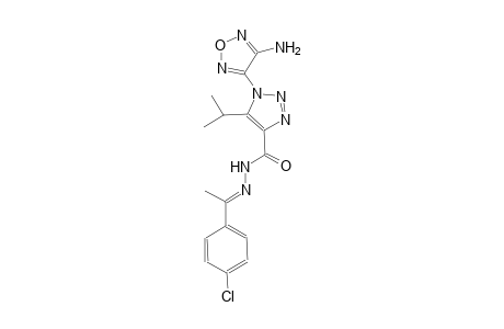 1-(4-amino-1,2,5-oxadiazol-3-yl)-N'-[(E)-1-(4-chlorophenyl)ethylidene]-5-isopropyl-1H-1,2,3-triazole-4-carbohydrazide