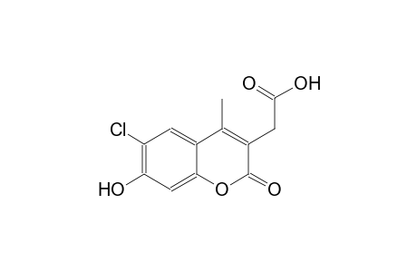 2H-1-benzopyran-3-acetic acid, 6-chloro-7-hydroxy-4-methyl-2-oxo-