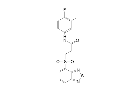3-(2,1,3-benzothiadiazol-4-ylsulfonyl)-N-(3,4-difluorophenyl)propanamide