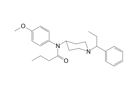 N-4-Methoxyhenyl-N-[1-(1-phenylpropyl)piperidin-4-yl]butanamide
