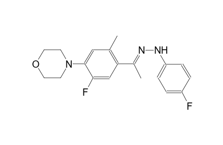 ethanone, 1-[5-fluoro-2-methyl-4-(4-morpholinyl)phenyl]-, (4-fluorophenyl)hydrazone, (1E)-