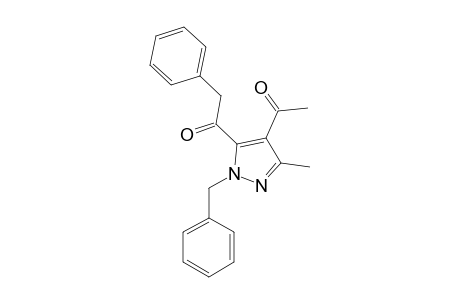 1-[4-acetyl-2-(benzyl)-5-methyl-pyrazol-3-yl]-2-phenyl-ethanone