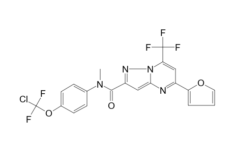 N-[4-[chloranyl-bis(fluoranyl)methoxy]phenyl]-5-(furan-2-yl)-N-methyl-7-(trifluoromethyl)pyrazolo[1,5-a]pyrimidine-2-carboxamide