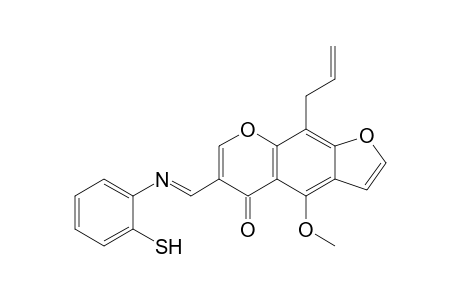 9-Allyl-4-methoxy-6-[N-(2-mercaptophenyl)iminomethyl]-5H-furo[3,2-g]chromen-5-one