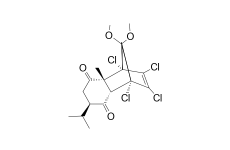 @(+/-)-(1S*,2S*,5S*.7R*,8R*)-1,8,9,10-TETRACHLOR-5-ISOPROPYL-11,11-DIMETHOXY-2-METHYLTRICYCLO-[6.2.1.0(2,7)]-UNDEC-9-EN-3,6-DIONE