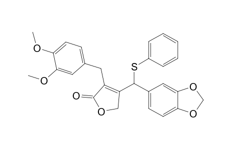 2(5H)-Furanone, 4-[1,3-benzodioxol-5-yl(phenylthio)methyl]-3-[(3,4-dimethoxyphenyl)me thyl]-