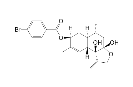 1,2,4,5,5a,6,7,9a-Octahydro-5,8-dimethyl-3a,9b-dihydroxy-1-methylidenenaphtho[2,1-b]furan-7-yl-p-Bromobenzoate
