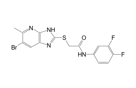 2-[(6-bromo-5-methyl-3H-imidazo[4,5-b]pyridin-2-yl)sulfanyl]-N-(3,4-difluorophenyl)acetamide