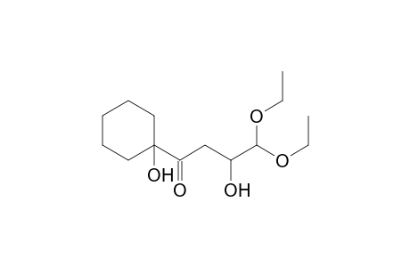 4,4-Diethoxy-3-hydroxy-1-(1-hydroxycyclohexyl)butan-1-one