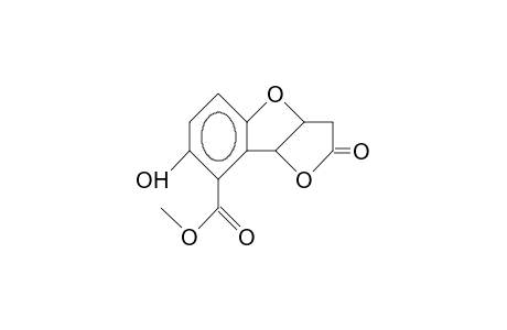 7-Hydroxy-cis-3a,8b-dihydro-furo(3,2-B)benzofura N-2(3H)-one-8-carboxylic acid, methyl ester