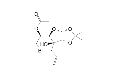 3-C-Allyl-5-O-acetyl-6-bromo-6-deoxy-1,2 -O-(isopropylidene)-.alpha.-D-glucofuranose