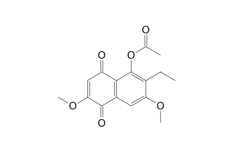 (2-ethyl-3,6-dimethoxy-5,8-dioxo-1-naphthyl) acetate