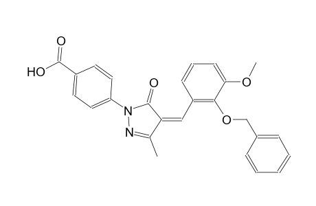 4-{(4Z)-4-[2-(benzyloxy)-3-methoxybenzylidene]-3-methyl-5-oxo-4,5-dihydro-1H-pyrazol-1-yl}benzoic acid
