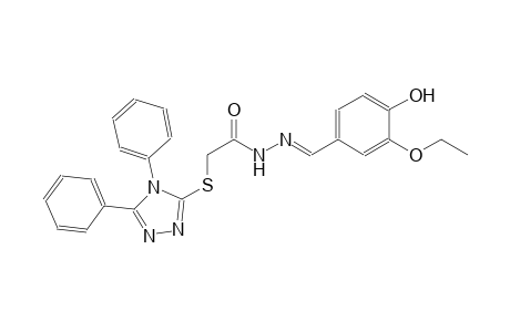 acetic acid, [(4,5-diphenyl-4H-1,2,4-triazol-3-yl)thio]-, 2-[(E)-(3-ethoxy-4-hydroxyphenyl)methylidene]hydrazide
