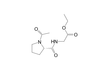 Glycine, N-(1-acetyl-L-prolyl)-, ethyl ester