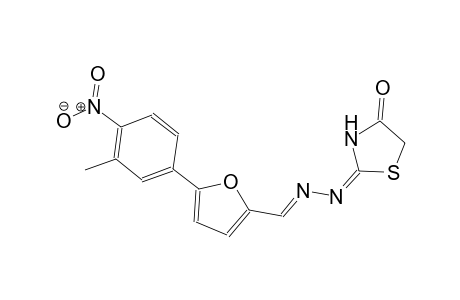 2-furancarboxaldehyde, 5-(3-methyl-4-nitrophenyl)-, [(2E)-4-oxothiazolidinylidene]hydrazone