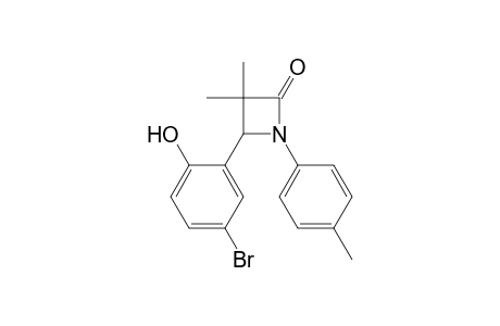 4-(5-bromanyl-2-oxidanyl-phenyl)-3,3-dimethyl-1-(4-methylphenyl)azetidin-2-one