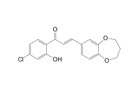 (E)-1-(4-chloranyl-2-oxidanyl-phenyl)-3-(3,4-dihydro-2H-1,5-benzodioxepin-7-yl)prop-2-en-1-one