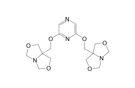 2,6-Bis[(3,7-dioxa-r-1-azabicyclo[3.3,0]oct-c-5-yl)methoxy]pyrazine