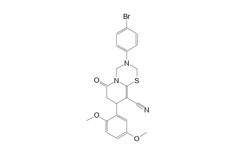 2H,6H-pyrido[2,1-b][1,3,5]thiadiazine-9-carbonitrile, 3-(4-bromophenyl)-8-(2,5-dimethoxyphenyl)-3,4,7,8-tetrahydro-6-oxo-